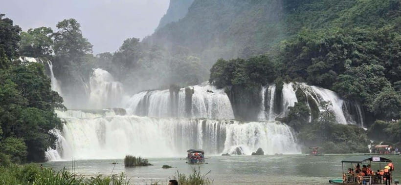 2-Night 1-Day Explore Ban Gioc Waterfall - Nguom Ngao Cave - Ban Gioc Waterfall on the Vietnam and China border