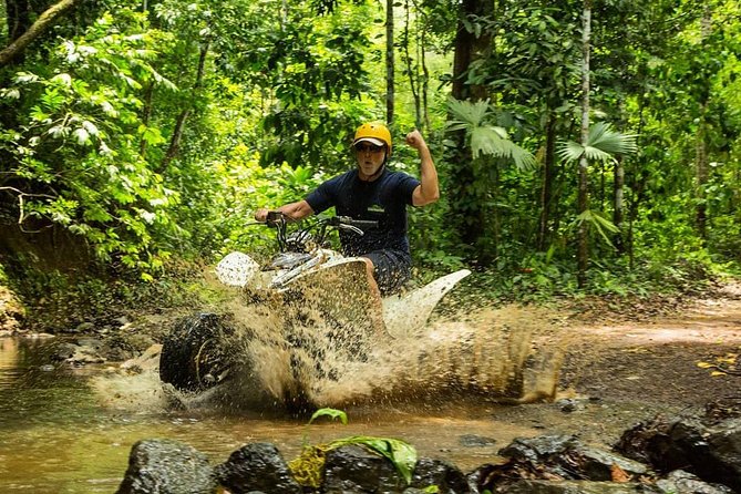 5 Hour Off-Road ATV+ Zipline+ Waterfall Rappelling+ Tractor Jungle Tour - The Tractor Ride Gives You Time to Breathe
