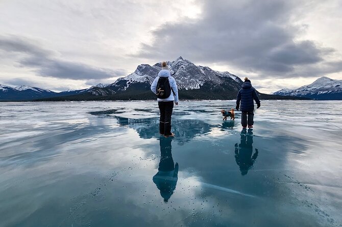 Abraham Ice Bubble/Sunwapta Falls,Snowshoeing,Icefield, Bow&Peyto - Bow Lake and Peyto Lake: two different shades of blue