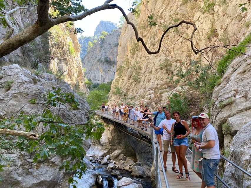 Alanya: Sapadere Canyon Waterfalls & Dwarfs Cave Tour - Herkules Bridge and the cool-water stop