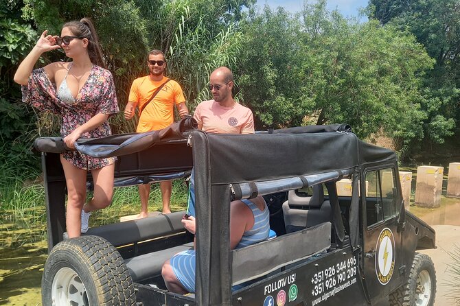Albufeira Safari Tour with Waterfall<em>, Castle and Villages – Key points to know before booking’ /></p>
<ul>
<li><strong>Private open-top 4×4:</strong> Your group rides together, with unobstructed views and a more personal pace.</li>
<li><strong>Three very different stops:</strong> See a medieval castle and Roman bridge, a traditional village, and a waterfall in one half-day.</li>
<li><strong>Queda do Vigario is the longest stop:</strong> You get about an hour there, with time for scenery and wild swimming.</li>
<li><strong>Food tasting is included:</strong> Expect honey, fruit jams, spirits, and liquors as part of the local flavor.</li>
<li><strong>Bring a jacket and water:</strong> The back of the vehicle can be chilly, and lunch is your responsibility.</li>
<li><strong>Pickup is flexible:</strong> Collection outside Albufeira can be arranged, and the tour returns to the meeting point.</li>
</ul>
<h2>Why leave Albufeira for the hills?</h2>
<p><img width="670" height="446" decoding="async" src=