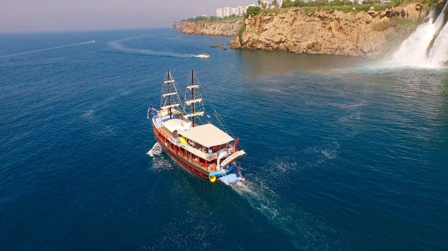 Antalya: Beach & Waterfalls Boat Trip w/ Lunch & Soft Drinks - Duden Waterfall and the main swimming stop
