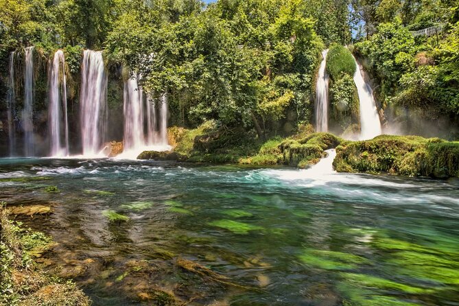 Antalya City 2 Waterfall & Boat Tour - Upper Düden Waterfall, greenery, and caves
