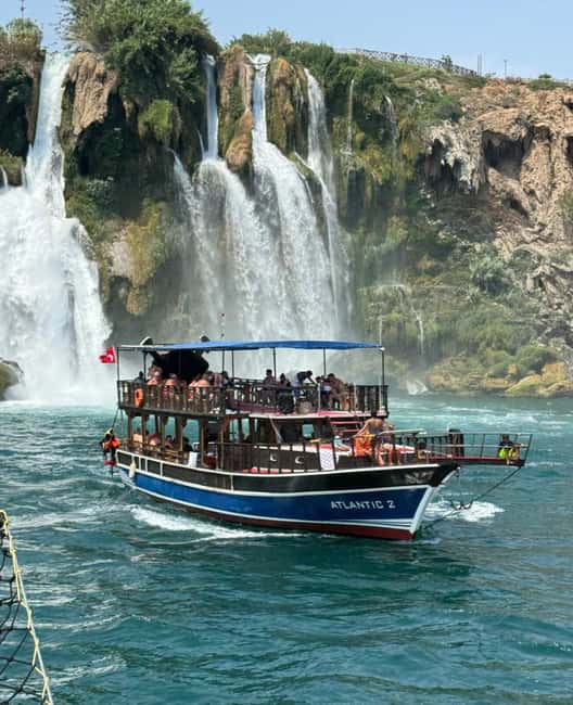 Antalya: Duden Waterfall Relax Boat Trip with Lunch - Lunch on board, with a few cautions