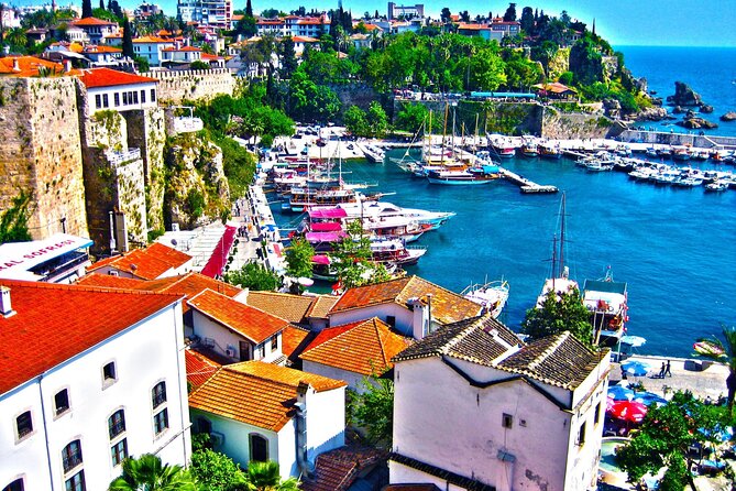 Antalya Full Day City Tour With Waterfalls and Olympos Cable Car - Lower Duden Waterfalls and the sea below