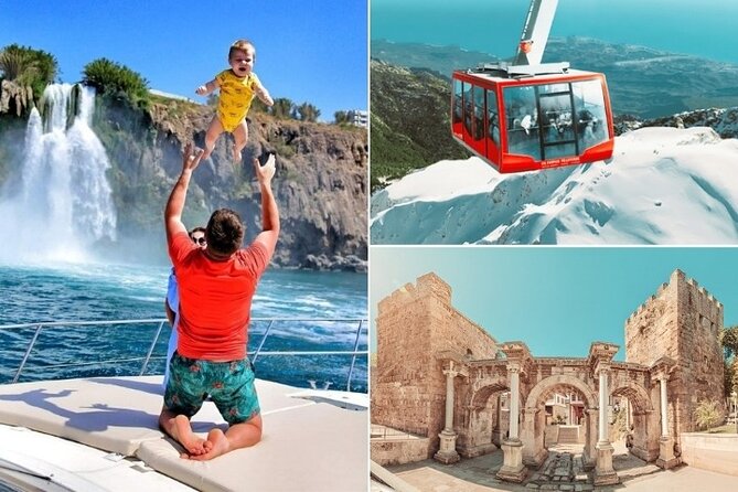 Antalya : Guided Old City Tour w/Cable Car&Waterfalls & Boat Trip - Dinopark lunch: useful for families, less so for adults