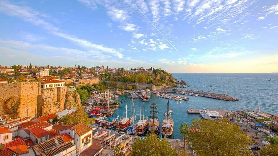 Antalya: Kaleici, Duden Waterfalls And Boat Tour With Lunch - Hadrian’s Gate and Antalya’s central landmarks