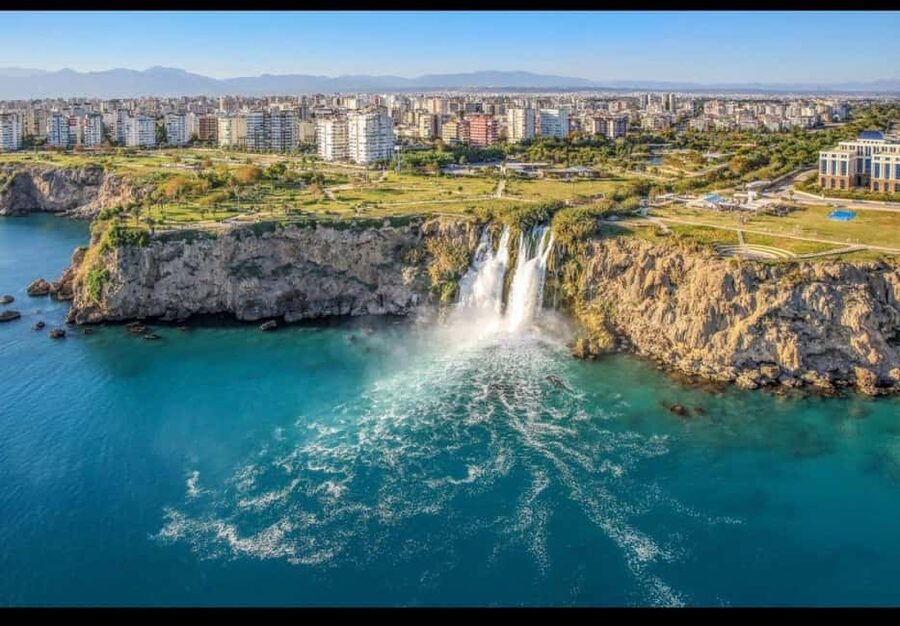 Antalya: Kaleici, Duden Waterfalls And Boat Tour With Lunch - Upper Düden Waterfall and its cave-lined river