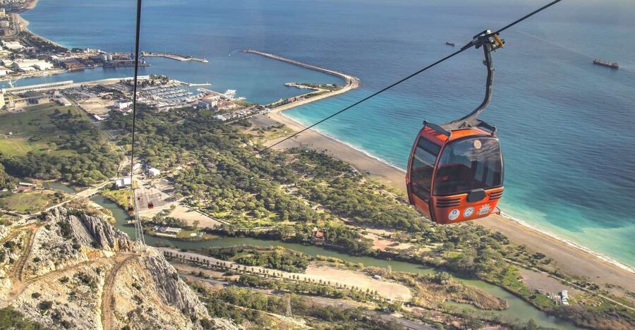 Antalya/Kemer: Old City, Waterfalls, Olympos Cable Car, Boat - From the mountain to Antalya by air-conditioned bus