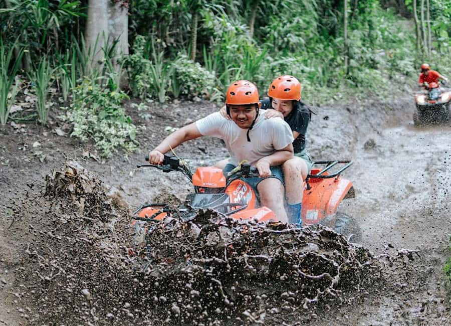 Bali: ATV Quad Bike Adventure with Jungle,Waterfalls & Lunch - River crossings and waterfalls