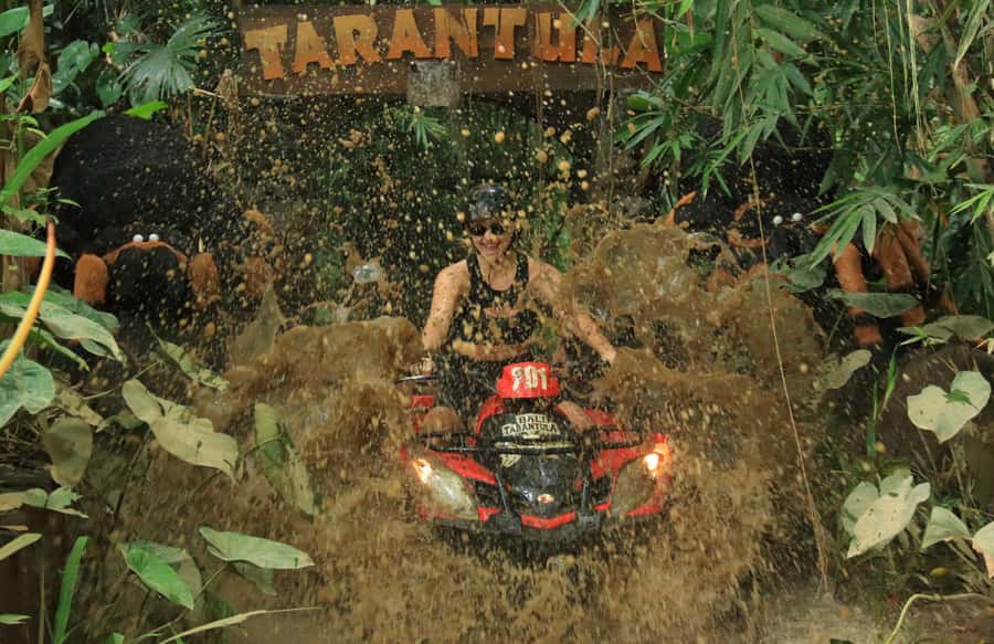 Bali: ATV Quad Bike Through Waterfall and Tunnel - The jungle trail, rice paddies, and village roads