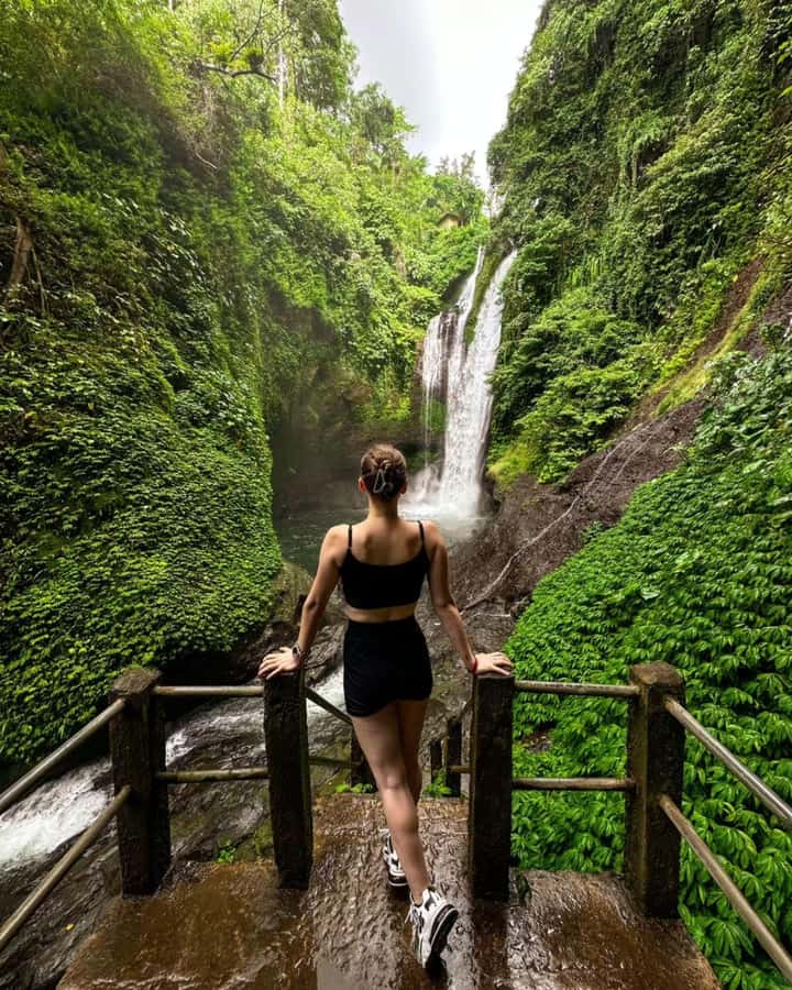 Bali: Cliff Jumping Gitgit Waterfalls & Rice Terrace Tour - Banyumala offers the calmest water stop