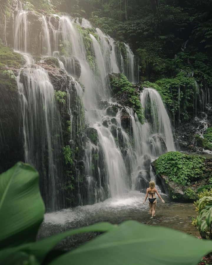 Bali: Leke Leke, Munduk, & Banyumala Waterfalls Private Tour - Munduk Waterfall and a cooler mountain setting