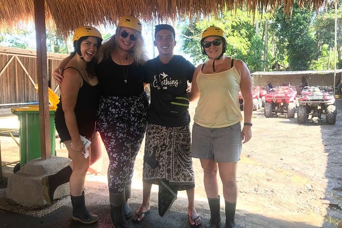 Bali Quad Bike Through Gorilla Cave - Monkey Forest and Waterfall - Gray macaques and Hindu temples at Monkey Forest