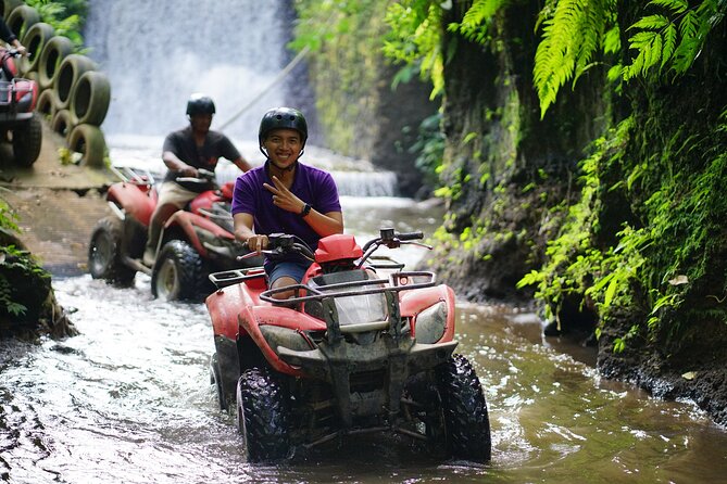 Bali Quad Bike Through Gorilla Cave - Monkey Forest and Waterfall - Why spare clothes matter more than fancy footwear