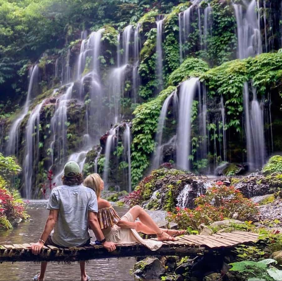 Bali Top's 3 Waterfalls - Temple And Rice Terrace - Tirta Empul Temple and the purification pools
