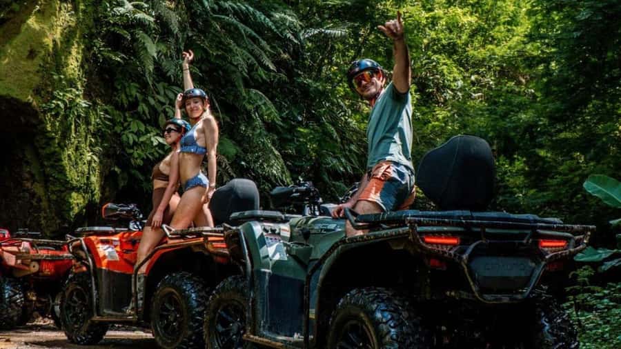 Bali: Waterfall Gorilla Cave ATV & Ubud Rafting Trip & Lunch - What to pack for mud, water, and sun