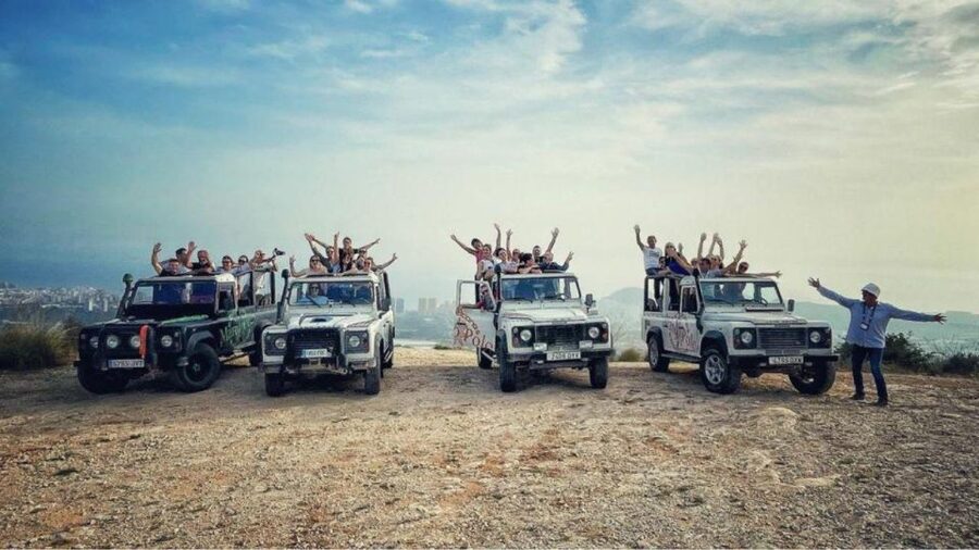 Benidorm: Guided Jeep Trip to Guadalest and Algar Falls - Climbing toward the Costa Blanca views