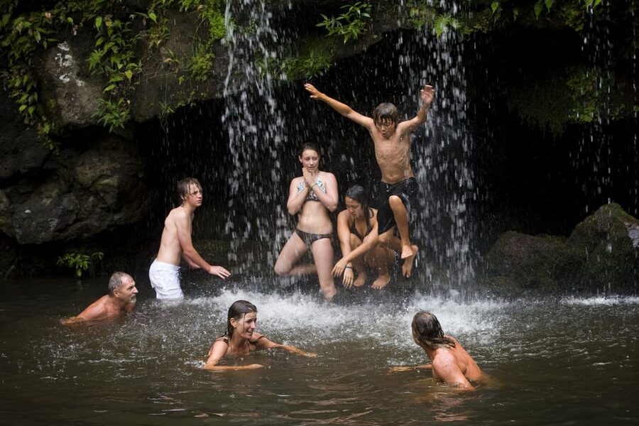 Big Island: Full-Day Kohala Zipline and Waterfall Adventure - Swimming beneath a private waterfall