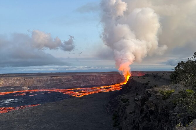 Big Island Waterfalls, Blacksand Beaches, Lava Tubes & Volcanoes - Kilauea gives the tour its backbone