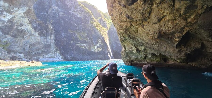 Boat Trip to the Caves and Waterfalls of Flores Island - Meeting the boat at Porto da Poças
