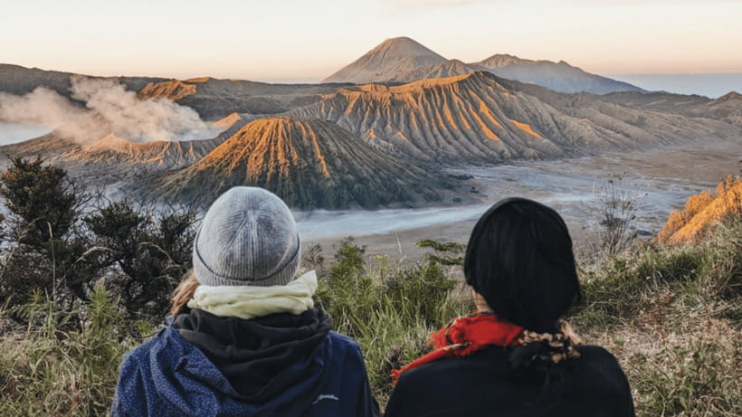 Bromo Sunrise & Madakaripura Waterfall Private 1 Day Tour - Walking across the Sea of Sand to Mount Bromo