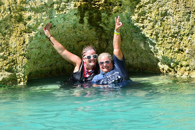 Buggy Ride, Cenote and Waterfall Pool at Bavaro Adventure Park - The Blue Lagoon cenote: a cold break after the dust
