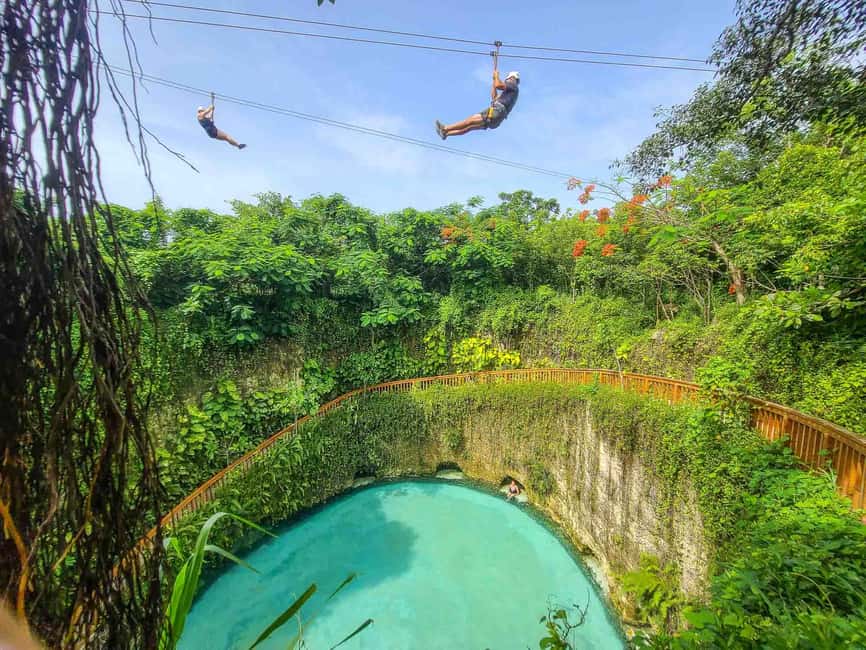 Buggy Ride, Zipline Splash & Waterfall Pool Combo with Lunch - The blue lagoon cenote is the best quiet break