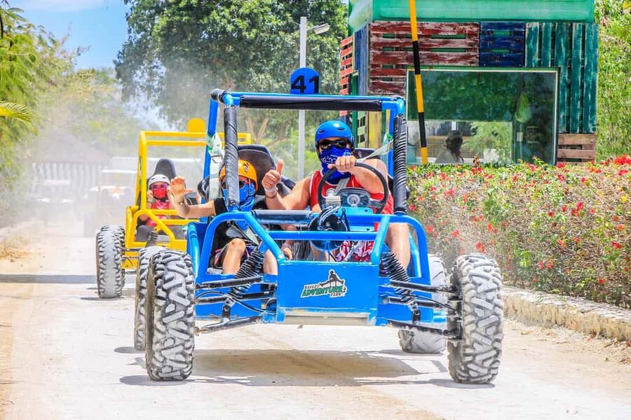 Buggy Ride, Zipline Splash & Waterfall Pool Combo with Lunch - Six zip lines and a wet finish