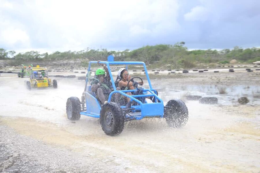 Buggy Ride, Zipline Splash & Waterfall Pool Combo with Lunch - Racing through an abandoned mine