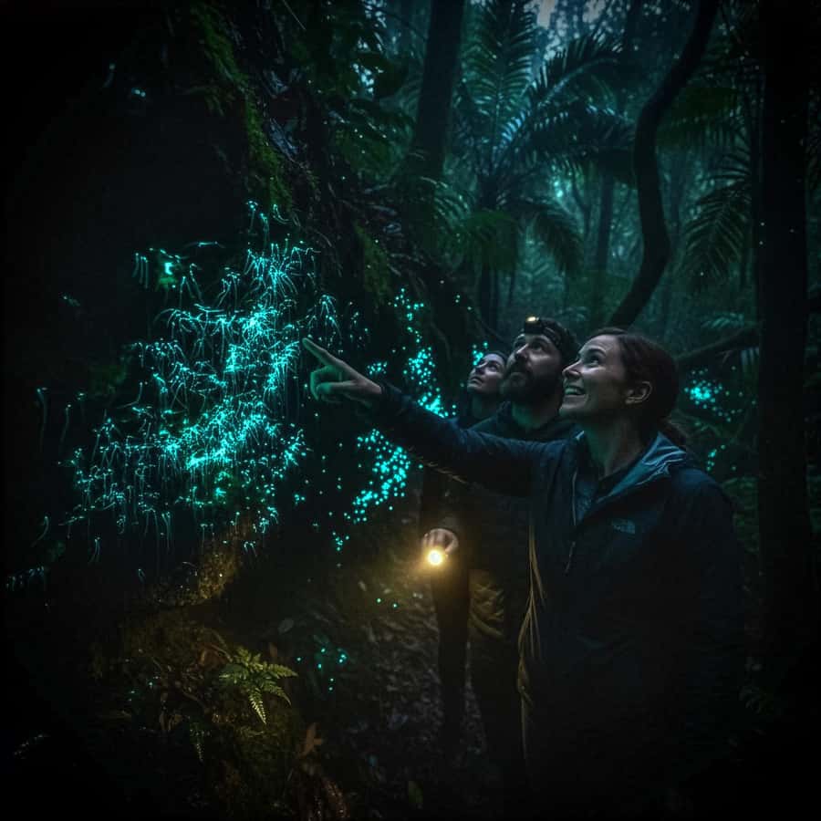 Byron Bay: Glowworms, Waterfalls & Rainforest Experience - Walking toward the waterfall