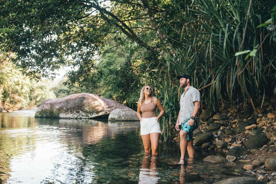 Cairns: Paronella, Lake Barrine & Millaa Millaa Falls Tour - Lake Barrine, kauri pines, and proper morning tea