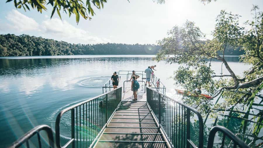 Cairns: Waterfall Tour with Lunch - Lake Eacham offers a quiet first swim