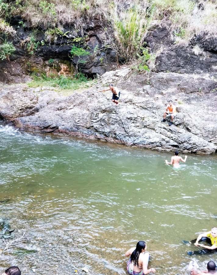 Cali: Cali River Waterfall and Great River Pools Tour - Charco Azul and the approach to the waterfall
