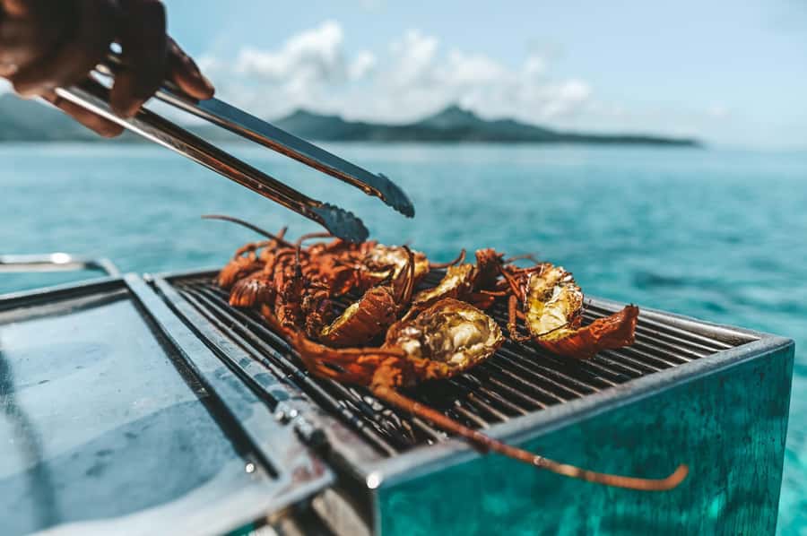 Catamaran Trip to Ile au Cerfs with Lunch and GRSE waterfall - Barbecue lunch with drinks onboard