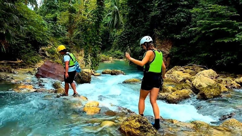 Cebu South Falls: Mantayupan, Kawasan, Inambakan & Aguinid - Mantayupan Falls starts with height and greenery