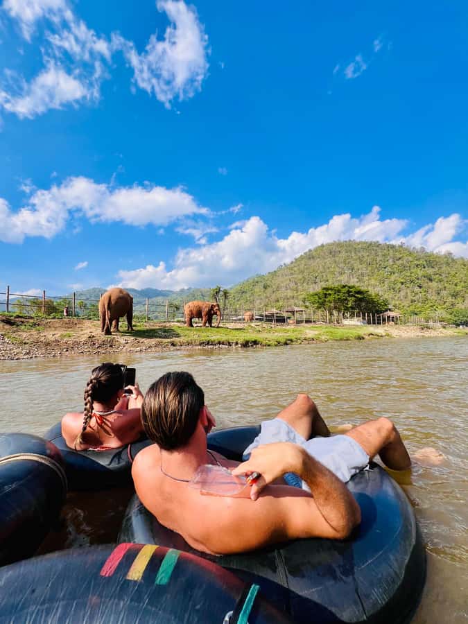 Chiang Mai 2-Day: Trekking, Tubing & Elephant Observation - Lunch and the natural slide at Saa Gee Falls