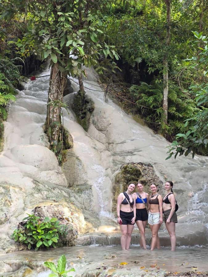 Chiang Mai: ATV, White Water Raft, & Sticky Waterfall Tour - Sticky Waterfall before the engines start