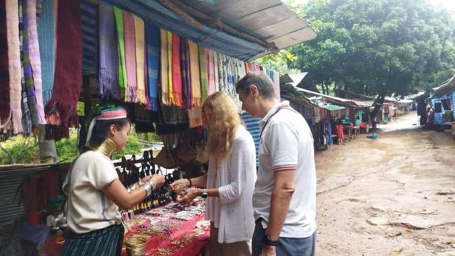 Chiang Mai: Elephant care & Long Neck &Sticky Waterfall Tour - Bua Tong Sticky Waterfall: climb the limestone