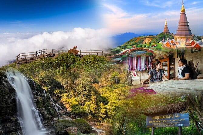 ChiangMai 1DayTour:Elephant Sanctuary,king&queen pagoda,waterfall - Waterfalls and the cooler side of Doi Inthanon