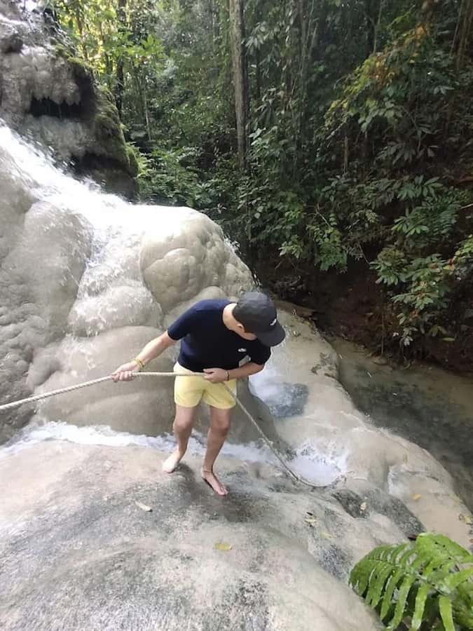 Climb Sticky Waterfall Like Spiderman - Swimming, snacks, and time beside the falls
