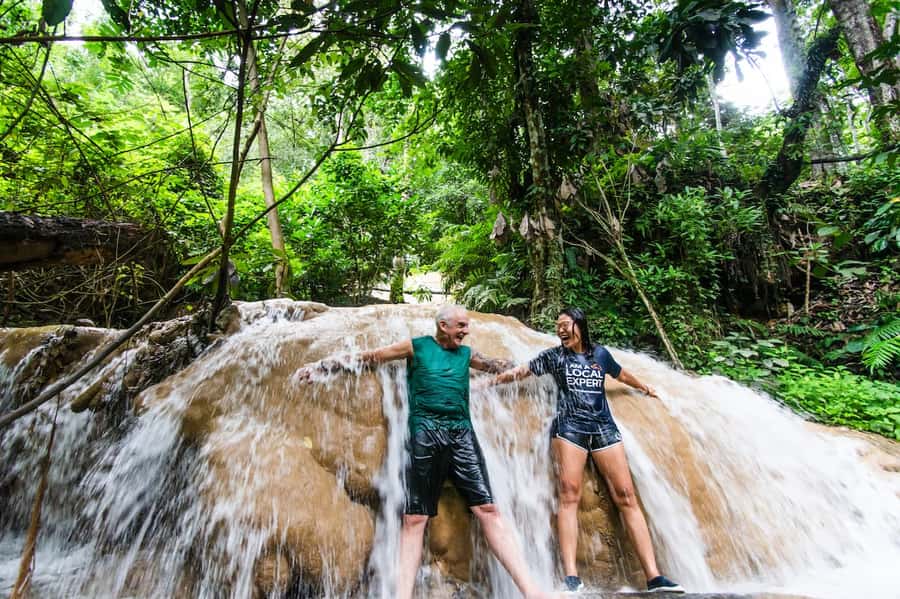 Climb Sticky Waterfall Like Spiderman - Leaving Chiang Mai in private transport