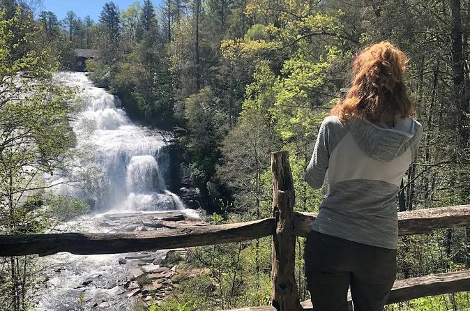Coffee Hike to Three Waterfalls in DuPont State Forest - High Falls and the final stretch
