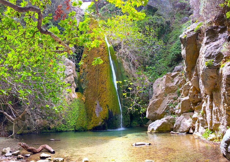 Crete: Richtis Gorge & Waterfall Guided Hiking Tour - Entering the gorge on a 7-kilometer river walk