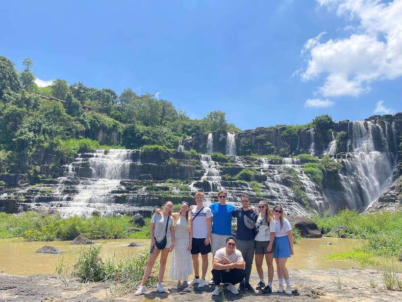 Dalat: MOTORBIKE TOUR TO PONGOUR FALLS- SILK- COFFEE FARM - Pongour Falls, the grand natural stop