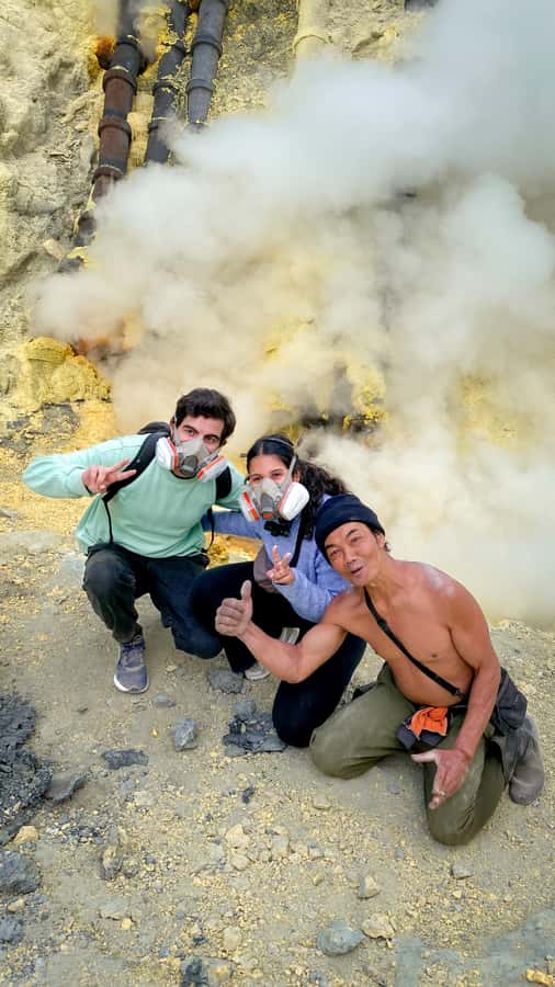 East Java: 3D2N Ijen Crater, Bromo, & Tumpak Sewu Waterfall - Ijen Crater: blue flames, sulfur, and an early start