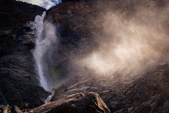 Emerald Lake,Natural Bridge, Wapta Falls & Takakkaw Falls in Yoho - Natural Bridge Shows the Kicking Horse River at Work