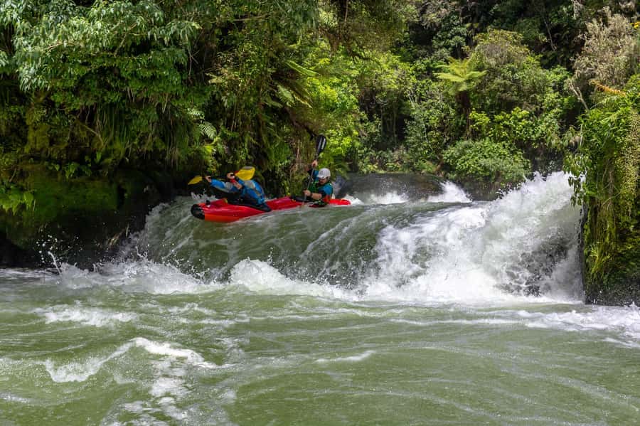 Epic Tandem Kayak Tour down the Kaituna River Waterfalls - Preparing for 14 rapids and three waterfalls