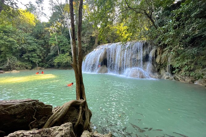 Erawan Waterfall and Kanchanaburi Private Tour [Optional Luxury] - Three hours among Erawan’s seven falls