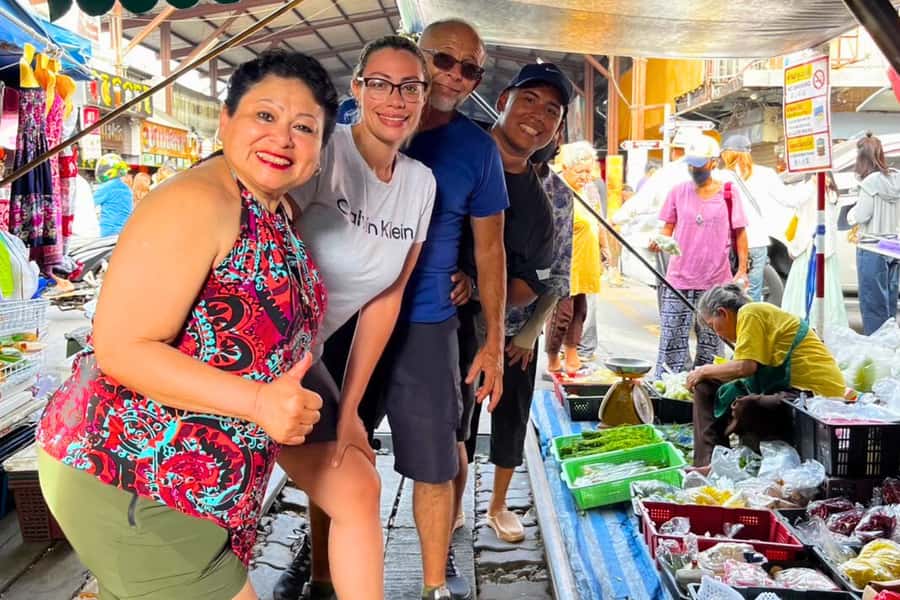 Floating and Railway Market with Waterfall Option: Private - Lunch and the long road to Erawan